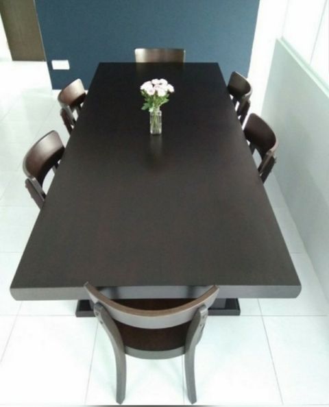 Pristine Solid Teak Wood Dining Table + 5 Chairs High Quality Balinese ... with Handmade Teak Wood Dining Table Bali Style